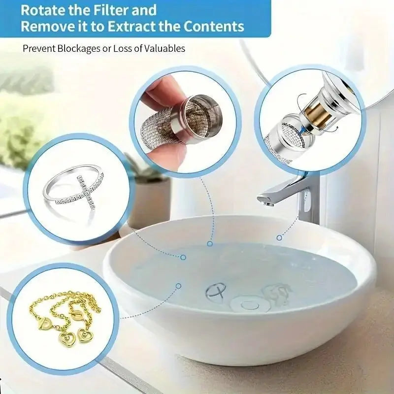 Bathroom Sink Stopper Hair Catcher