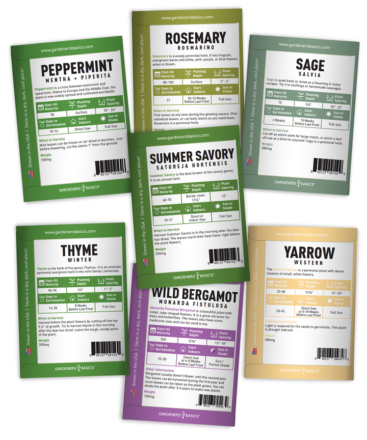 Popular Herb Seeds for Planting | 35 Variety Pack