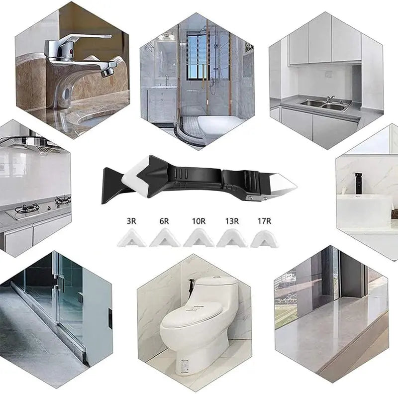 11Pcs Silicone Caulking Tools 3 in1 Grout Removal Tool