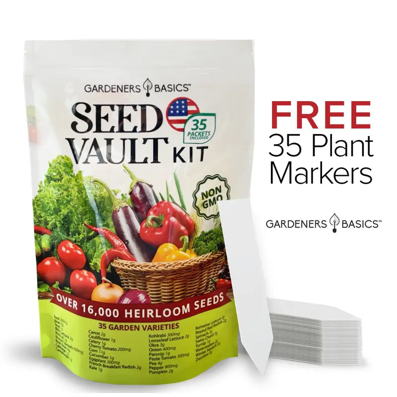35 Pack Heirloom Vegetable Seeds – Survival Garden Variety Kit for Home Growing & Planting, Great Gardening Gift