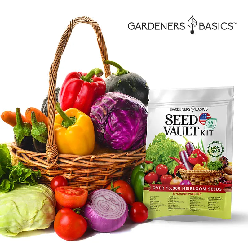 35 Pack Heirloom Vegetable Seeds – Survival Garden Variety Kit for Home Growing & Planting, Great Gardening Gift