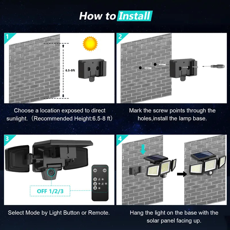 Solar Security Light (w/Remote)
