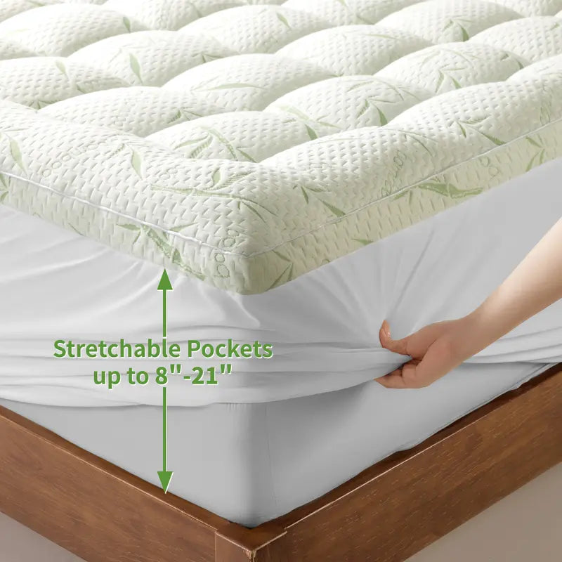 Extra Thick Soft Mattress Protector Down Alternative Fill